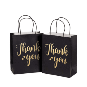 White kraft paper with customized logo handle bags Heavy duty kraft shopping bags for daily use