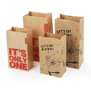 Customized printed paper bag with customizable and suitable for fast food&bakery business