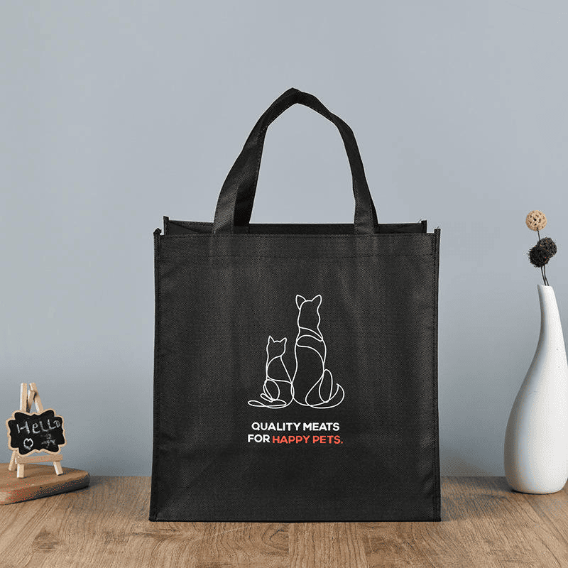 Black non-woven bag without non laminated customize printing and environmentally friendly tote bag - Image 2