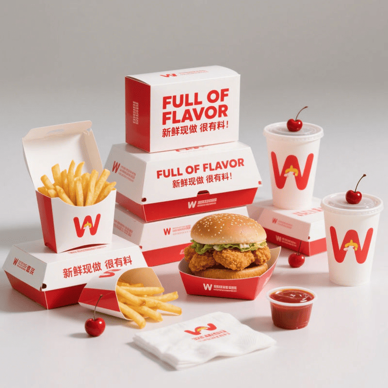 Fashionable burger box with custom Logo free sample available for catering and shipping - Image 2