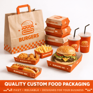 Customized fast food packaging for all series of products and tailored to your brand
