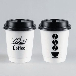 Custom Double-Wall Paper Coffee Cups for food-grade with low MOQ custom logo & size