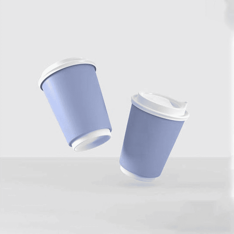 Custom Double-Wall Paper Coffee Cups for food-grade with low MOQ custom logo & size - Image 2