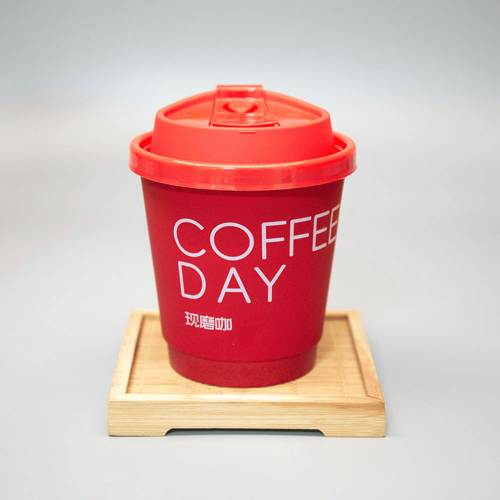 Custom double-wall coffee cups with speical soft-touch film finish - Image 3