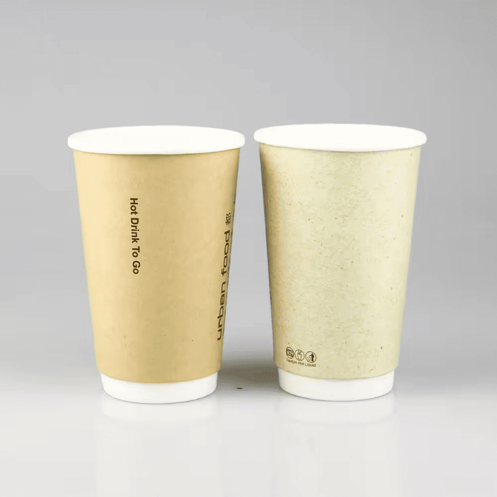 Vintage full print double-wall paper coffee cups with eco-friendly & customizable - Image 3