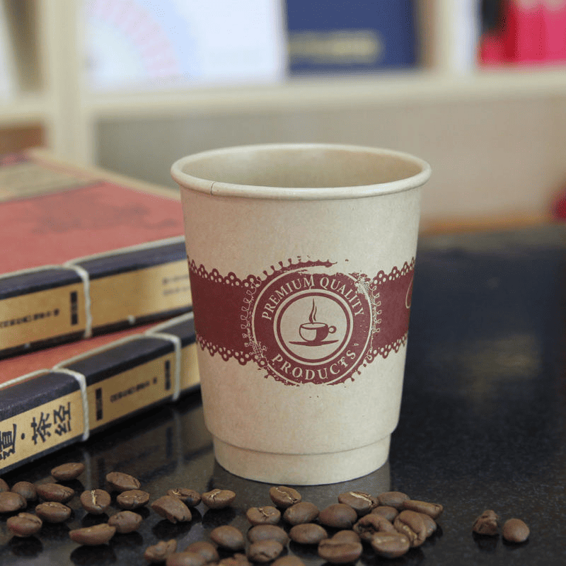 Vintage full print double-wall paper coffee cups with eco-friendly & customizable - Image 4