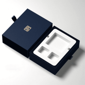 Custom drawer style rigid gift boxes with custom foam inserts with customization