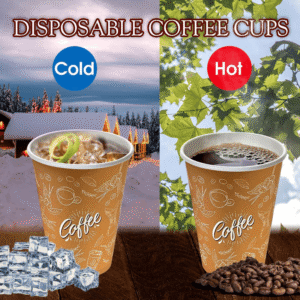 Disposable coffee cups - kraft paper cups for Hot & Cold beverages