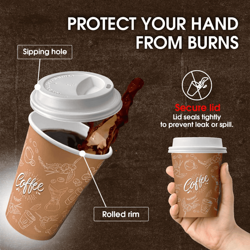 Disposable coffee cups - kraft paper cups for Hot & Cold beverages - Image 3