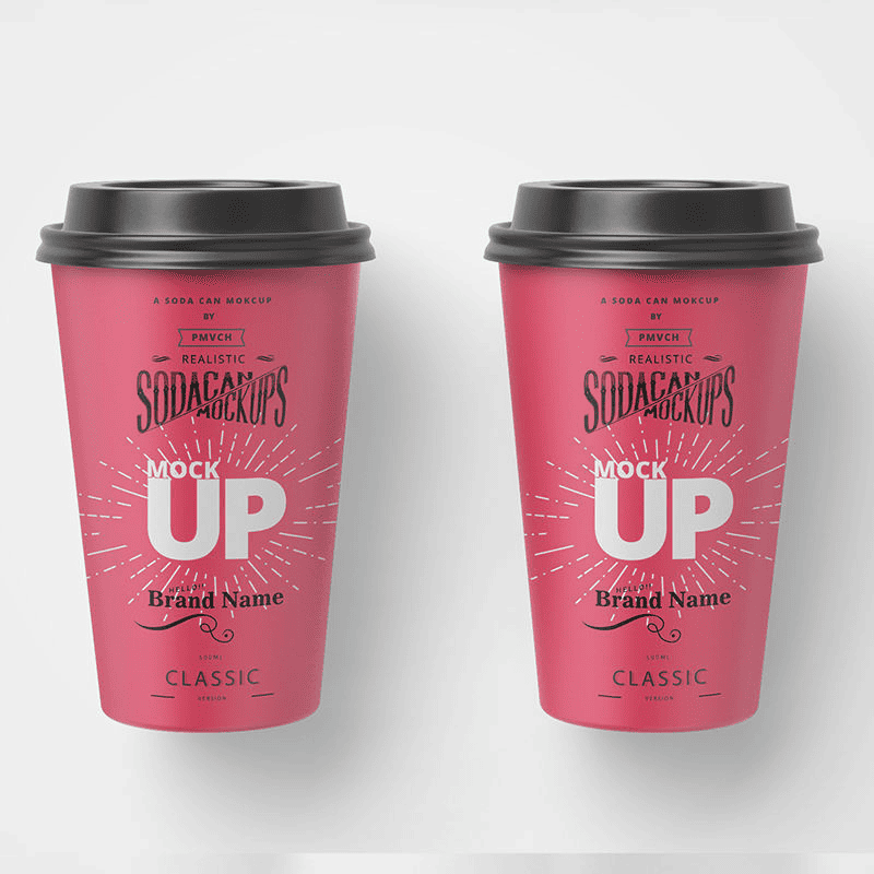 Disposable custom printed paper coffee cups with lids, multiple sizes, low moq, factory direct - Image 2
