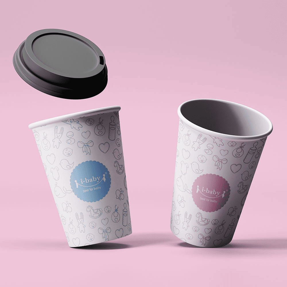 Biodegradable paper cups for cold drinks for sustainable refreshment packaging