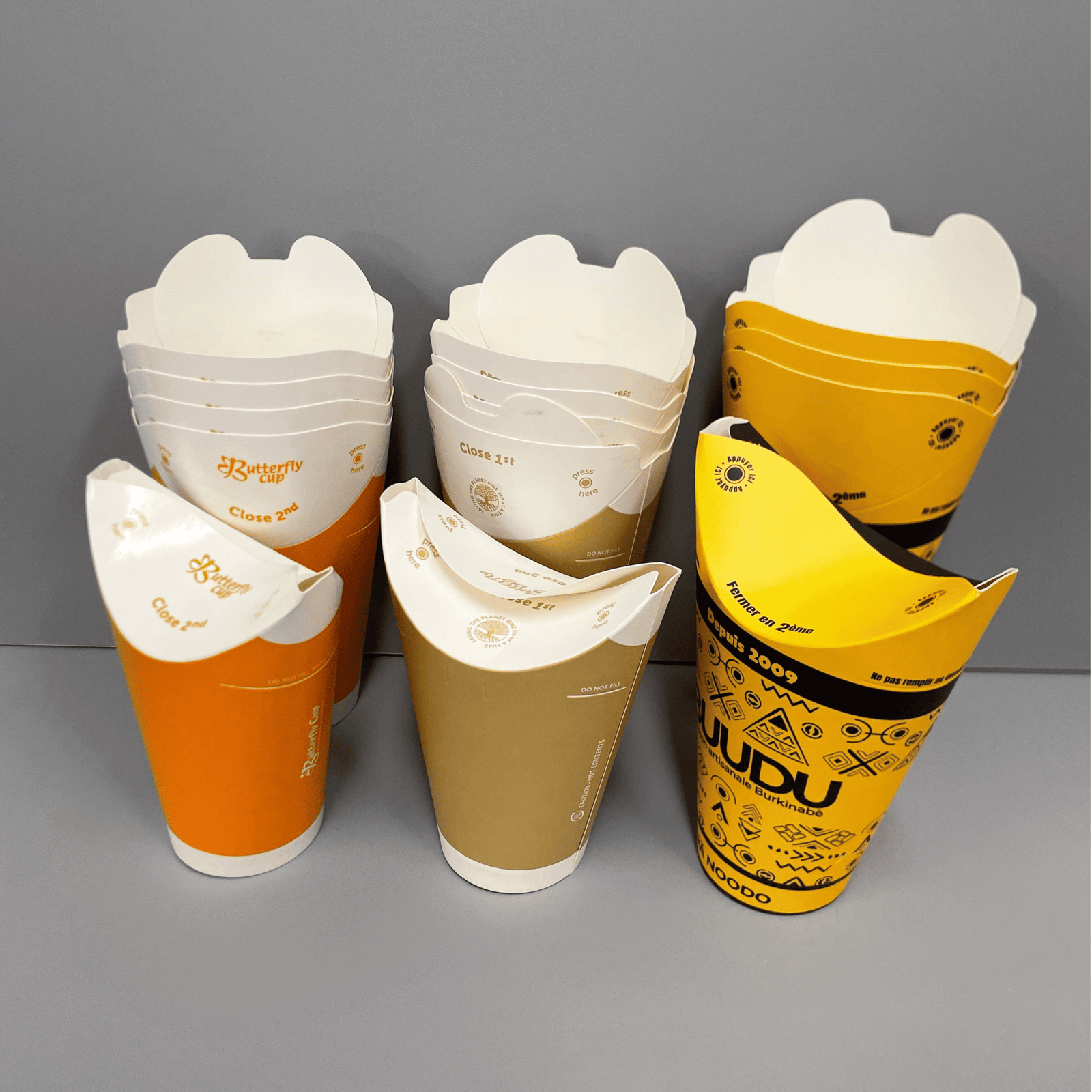 Disposable Butterfly Cups with Direct-Sip Rim – No Straw Needed, Eco-Friendly, Custom Logo Available